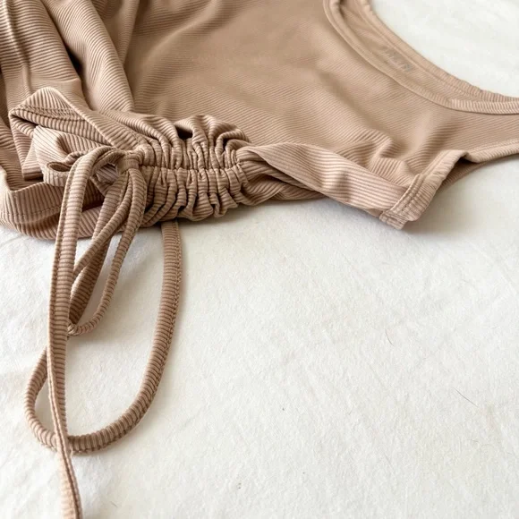 Tan/Beige Basic Ribbed Tank Top - Picture 5 of 9